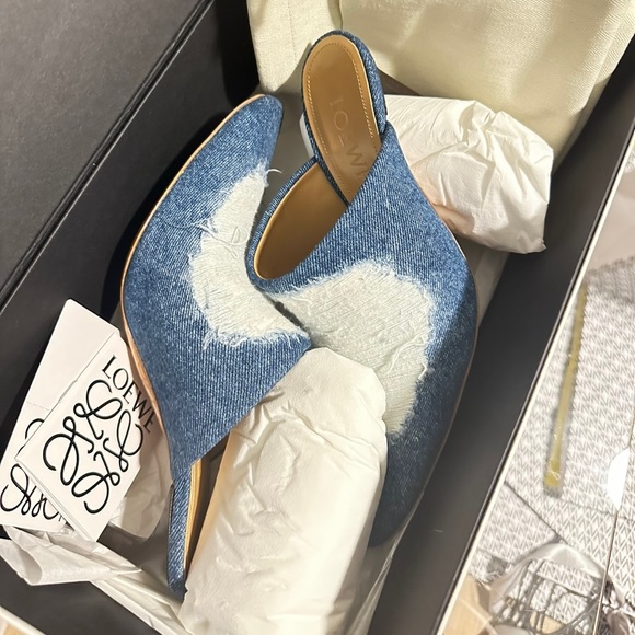 NWT Loewe Ripped Denim Mule 37 - Picture 9 of 12